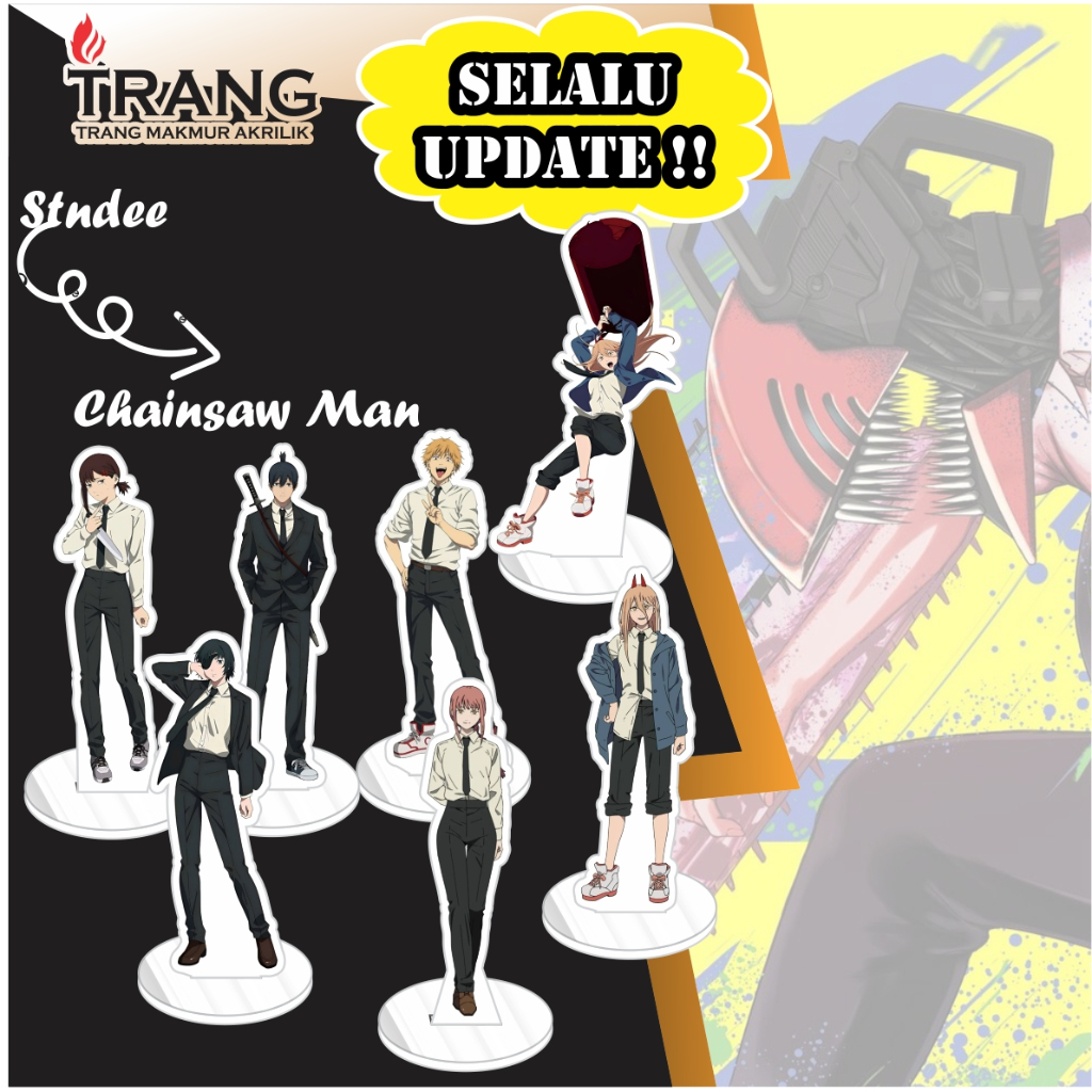 Standee Figure Akrilik Chainsaw Man / Standing Action figure Acrylic Chainsaw Man