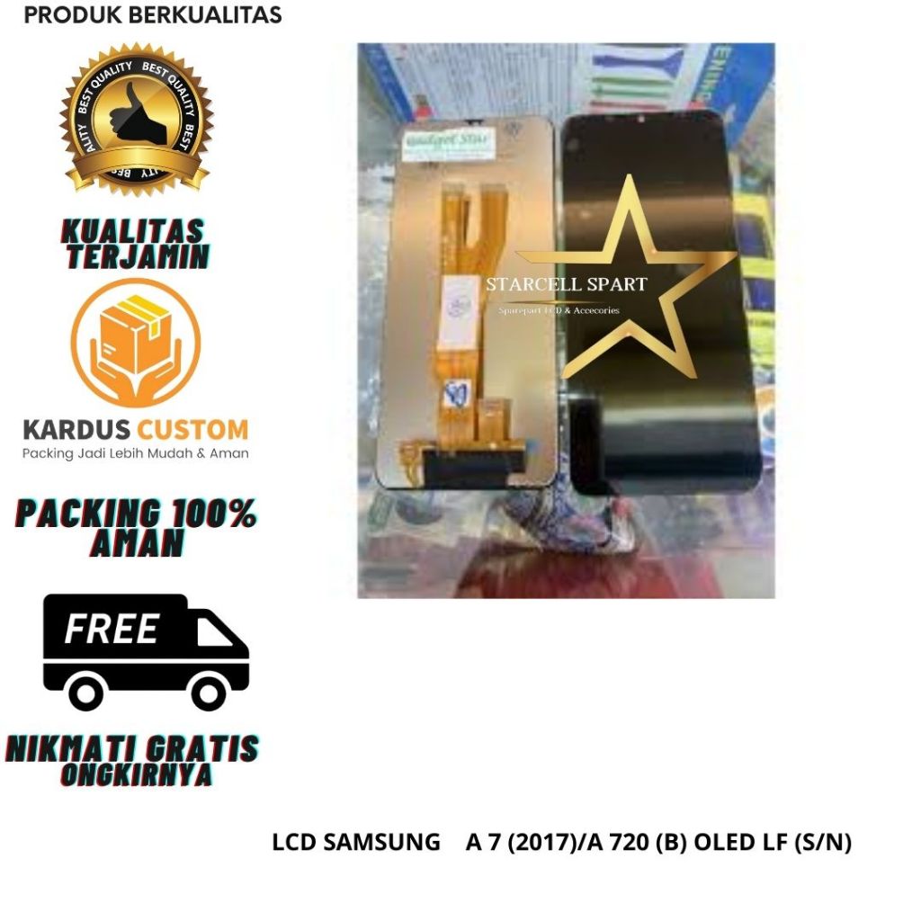 LCD SAMSUNG  A 7 (2017)/A 720 (B) OLED LF (S/N)
