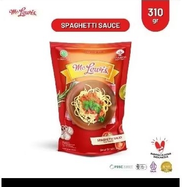 

MC LEWIS SPAGETTI BOLOGNESE SAUCE 310 GR