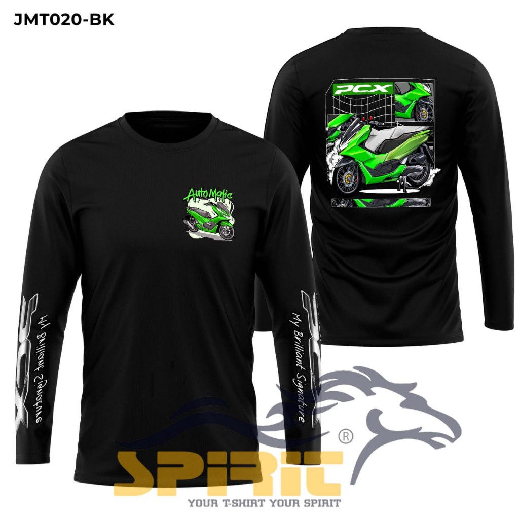 Baju PCX Kaos Motor Honda PCX Kaos Distro Motor PCX Lengan Panjang Katun 24s