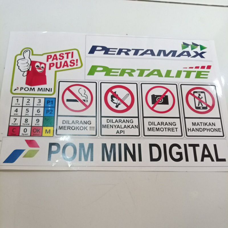 

Sticker Set Pom Mini Digital Aksesoris Untuk Kesing Mesin Pertamini