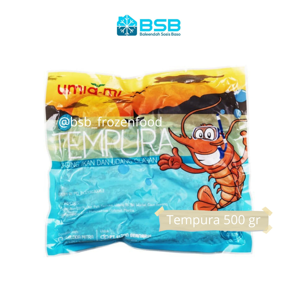 

UMIAMI Tempura 500 gr Frozen Food Olahan Ikan dan Udang TEMPURA