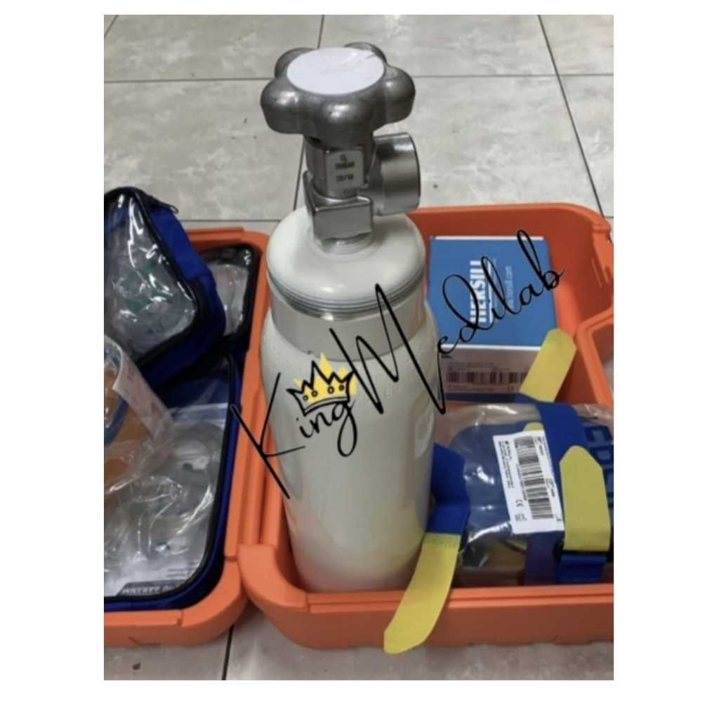 Tabung O2 Oksigen Portable Oxygen Emergency Aluminium Koper Hersill Oxivac II