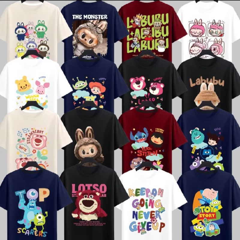 PAKET HEMAT | COMBO KAOS DISTRO HITAM | KAOS DISTRO DEWASA CUTE TRENDY PRIA WANITA UNISEX - RANDOM 1