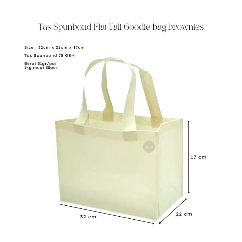 

Tas Spunbond Flat Untuk Box 32x22x17Cm / Spunbund Brownies, Roll Cake, Hampers, Box Catering,Tas hajatan