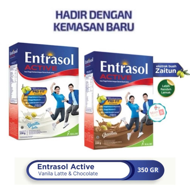 

ENTRASOL ACTIVE VANILA COKLAT 340GR | ENTRASOL ACTIVE (19-49 TAHUN) 340 GR