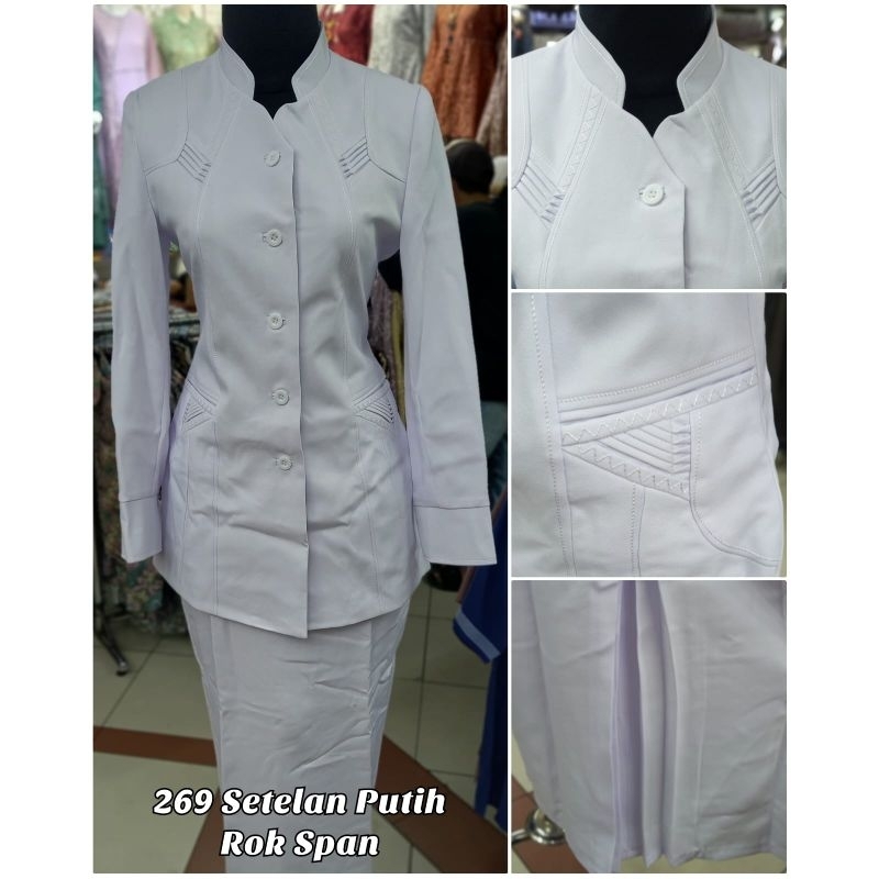 blazer kerja putih putih seragam kerja azkia blazer kode 269