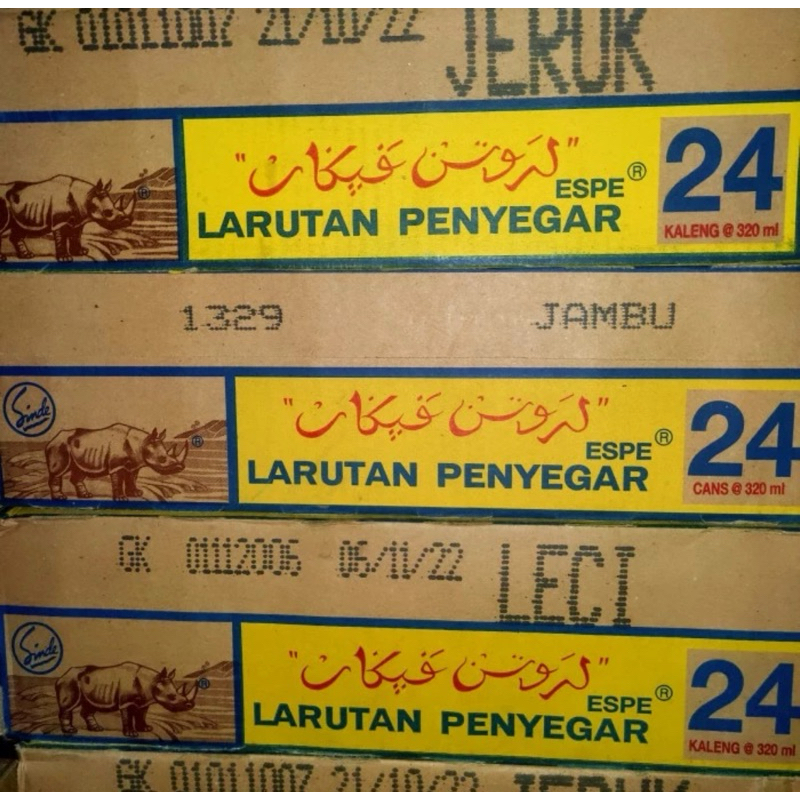 Larutan cap badak kaleng 320ml (1 dus isi 24 kaleng)