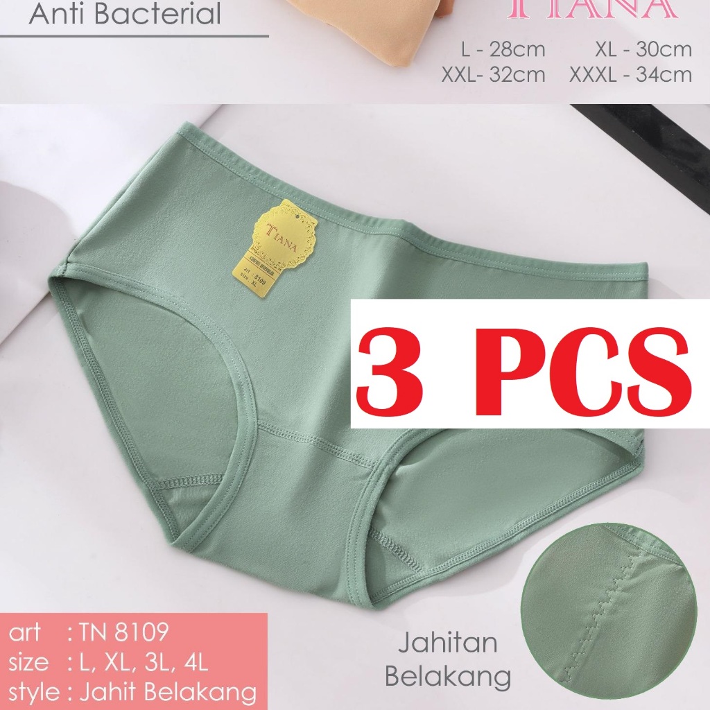 3pcs - Celana Dalam Wanita TIANA Art 8109 CD Fashion Terbaru Ukuran L-XL-XXL-XXXL