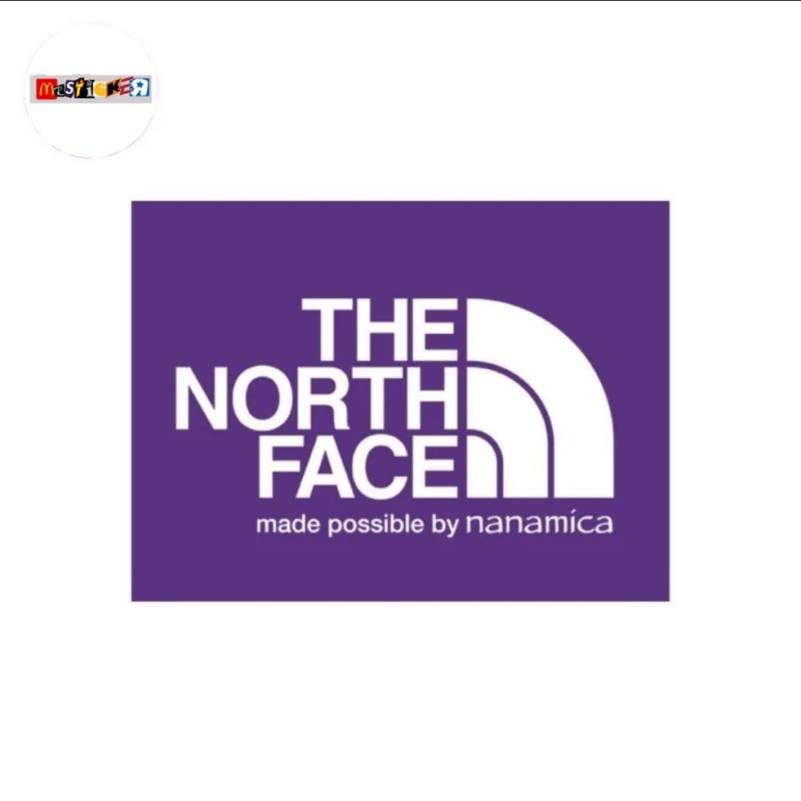 

sticker The North Face purple label x nanamica japan logo stiker streetwear outdoor TNF