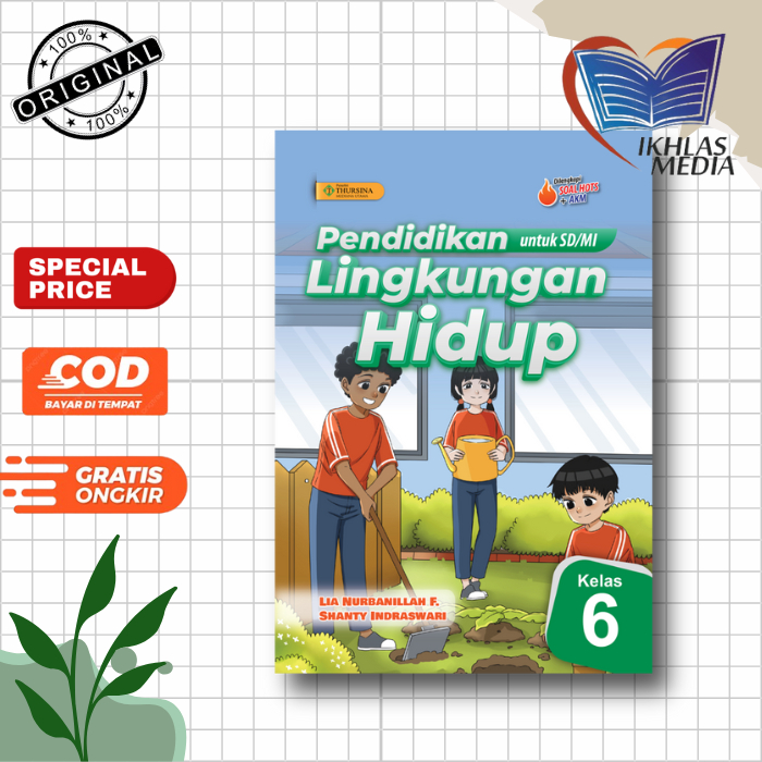 Buku PLH Kelas 6 SD Buku Pendidikan Lingkungan Hidup Penerbit Thursina