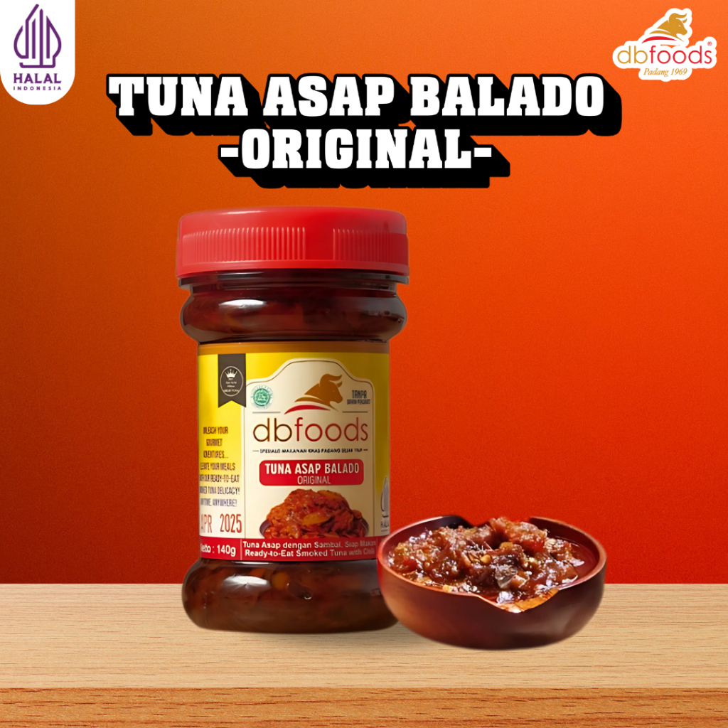 

DBFOODS Tuna Asap Balado Siap Makan Praktis Asli Padang