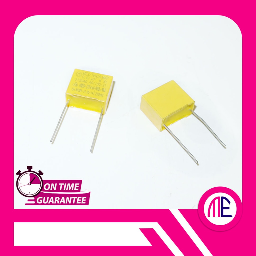 MKP 0,47uF K X2 275VAC - MKP 0,47uF 10% X2 275VAC DIP2 (Straight Pin)