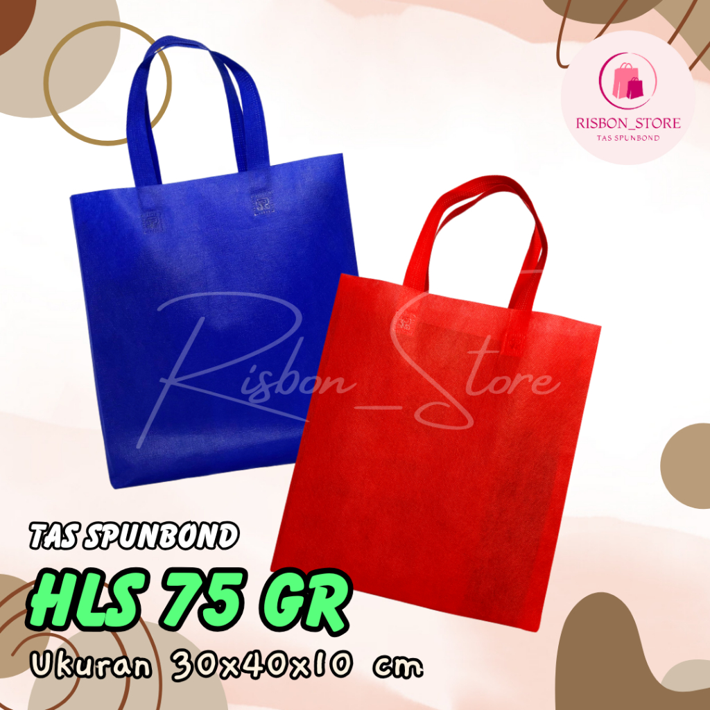 

TAS SPUNBOND HANDLE LIPAT SAMPING (HLS) 30X40X10 CM 75GR POLOS UNTUK TAS SOUVENIR, SYUKURAN, MENGENANG, PROMOSI, BANSOS,DLL
