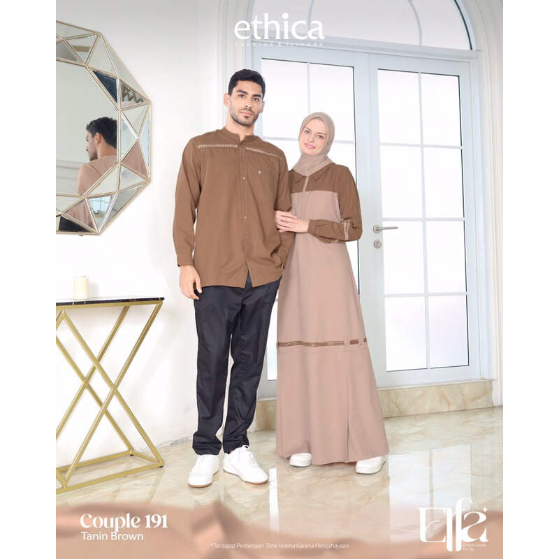 Elfa Couple 191 Tanin Brown by Ethica || Kahfi 332 || Ayumi 530 || Couple Terbaru Edisi Hari Raya 20