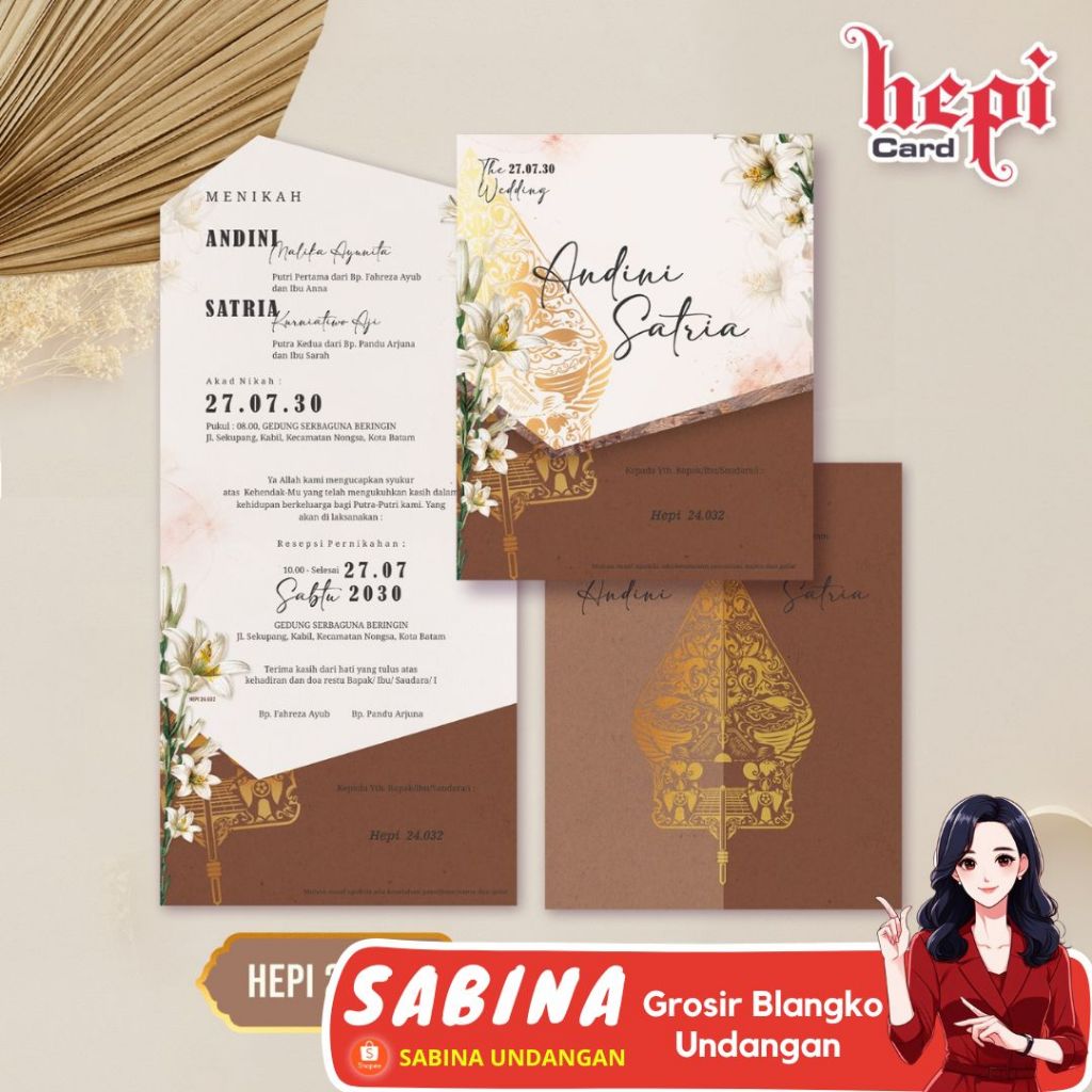 BLANGKO UNDANGAN HEPI 032 | SABINA UNDANGAN FREE KATALOG DAN FILE SETTING