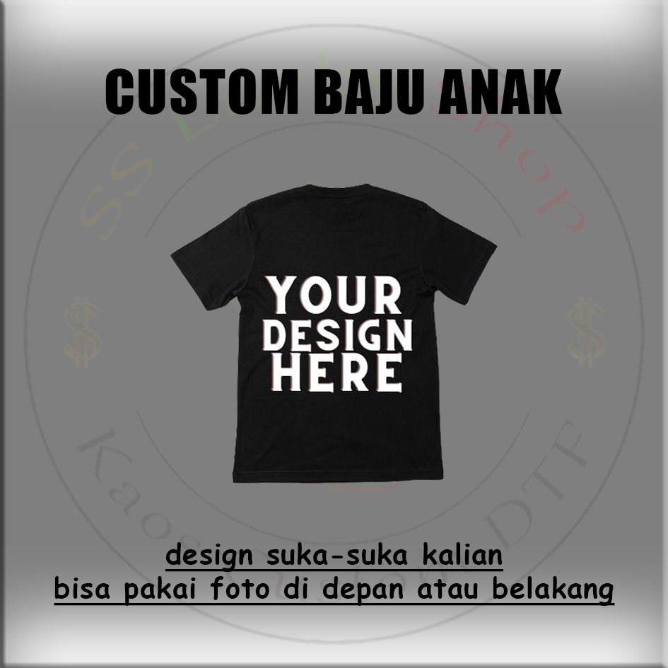 SSLS - KAOS ANAK CUSTOM FOTO / KAOS KATA KATA / CUSTOM KAOS FOTO