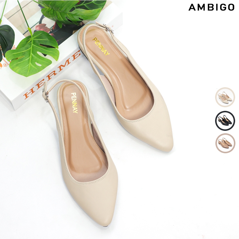 AMBIGO Sepatu Sandal Wanita Mules Heels Livia 3 Cm