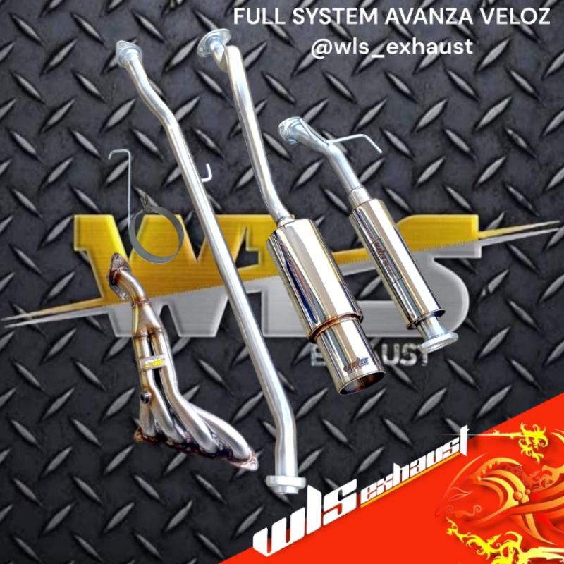 KNALPOT MOBIL AVANZA OLD NEW VELOZ FULL SYSTEM PNP WLS EXHAUST STAINLESS STEEL