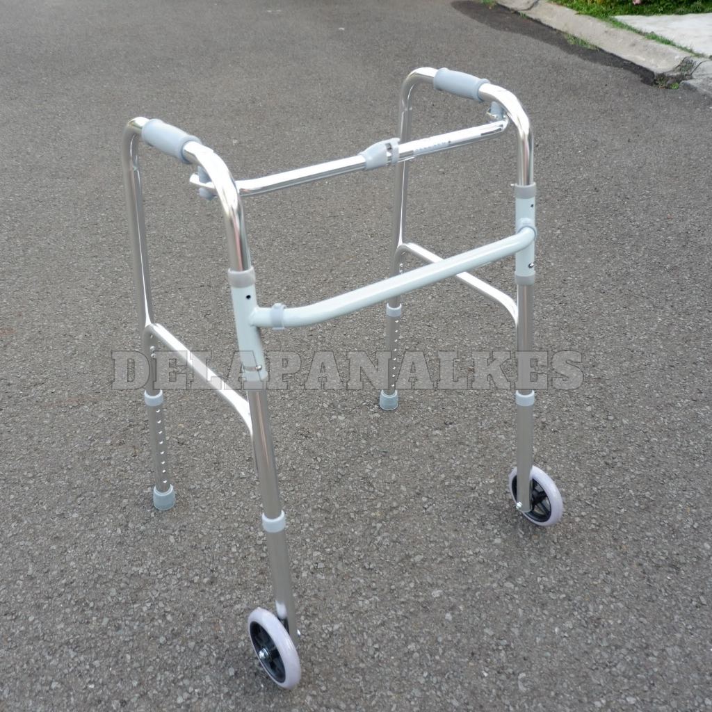 Sellaco Walker Roda Tongkat Jemuran Lipat Alat Bantu Jalan Orang Tua Lansia Manula Sella 912