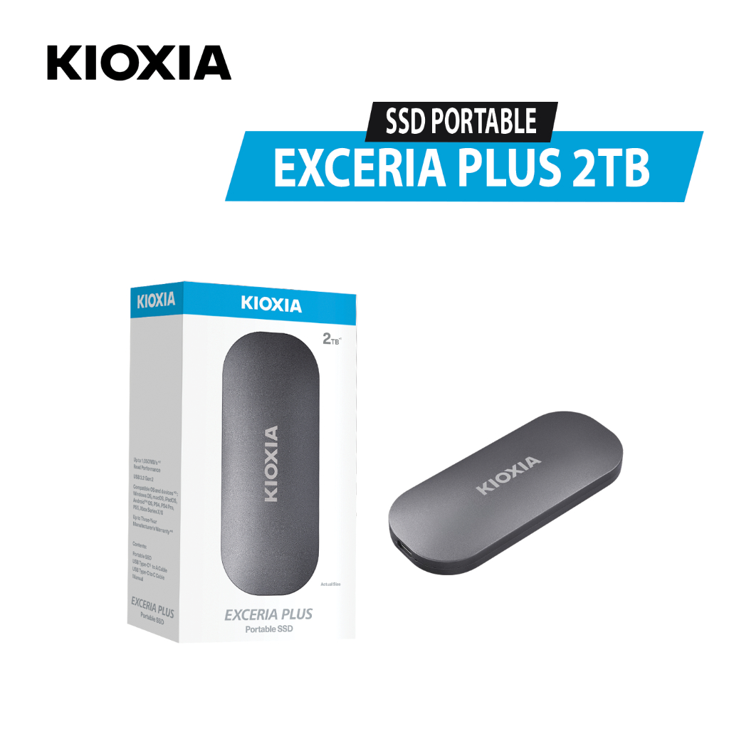 KIOXIA SSD Portable Exceria Plus 2TB USB 3.2 / USB C