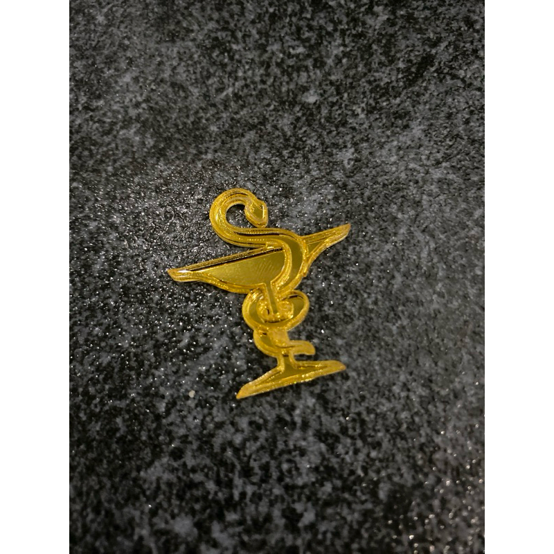 logo apoteker akrilik bahan mahar nikah dan craft apoteker farmasi gold akrilik