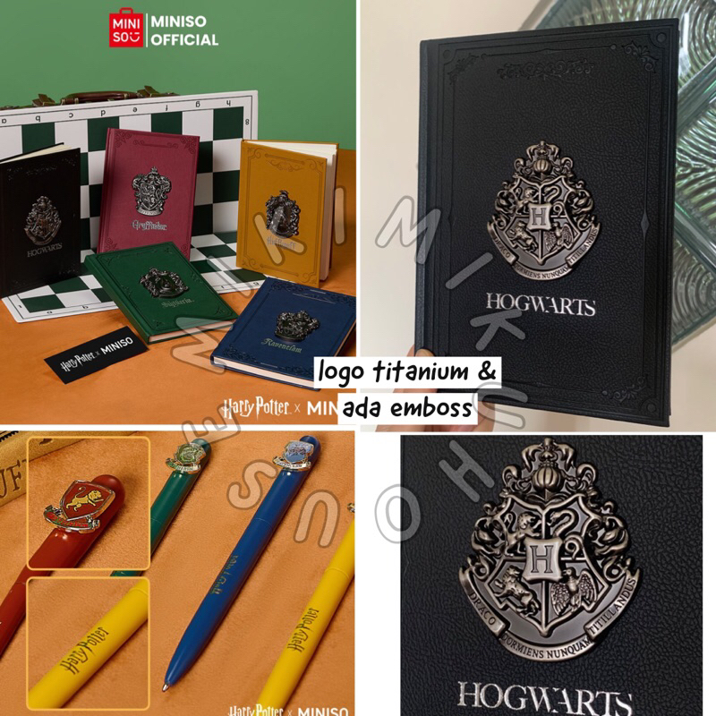 

MINISO x HARRY POTTER STATIONERY PEN NOTEBOOK BUKU GRYFFINDOR SLYTHERIN RAVENCLAW HUFFLEPUFF HOGWARTS LOGO EMBOSS HARRYPOTTER MINISOLAND MERCHANDISE ORIGINAL OFFICIAL DIARY NOTEPAD PULPEN HARRY POTTER HOUSE OF WIZARD