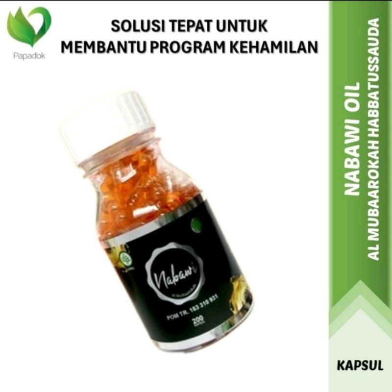 Nabawi Ecer isi 30 kapsul Oil promil Habatussauda untuk promil pasutri original merk nabawi extra pr