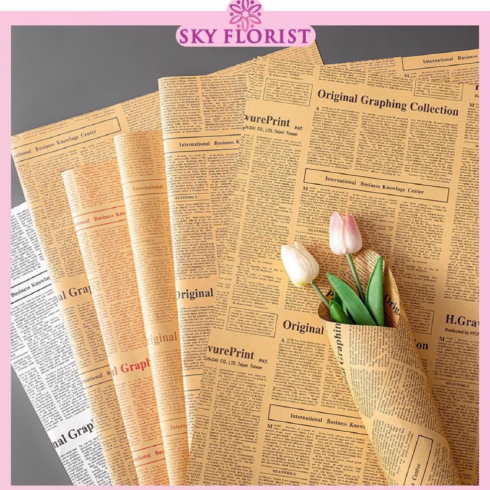 

Update Spesial 2 LEMBAR Kertas Buket Bunga Cellophane Motif Koran Vintage Newspaper Flower Wrapping Paper KB29