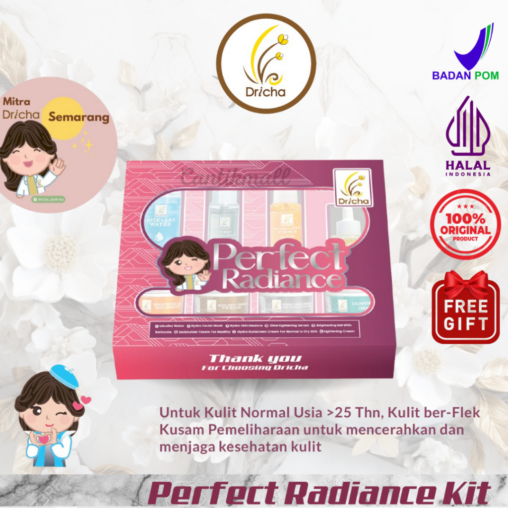 DRICHA PAKET PERFECT RADIANCE - DRICHA PAKET LENGKAP FLEK