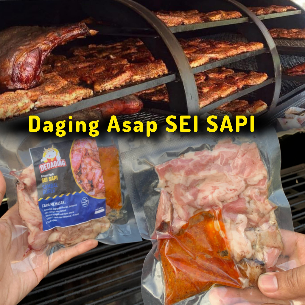 

DEDAGING Sei Sapi Frozen | Free Sambal Oseng Mercon Bisa Campur/Pisah Siap Saji Halal