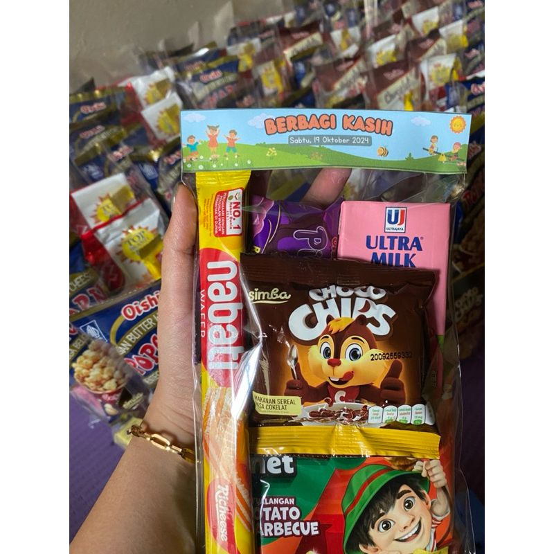 

snack ultah anak/snack ulang tahun anak/hadiah ulang tahun/souvenir ulang tahun/snack ultah murah/snack anak