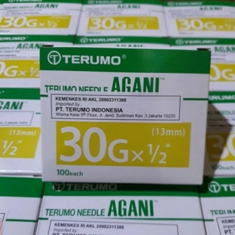 needle agani Terumo 23 G, 30 G