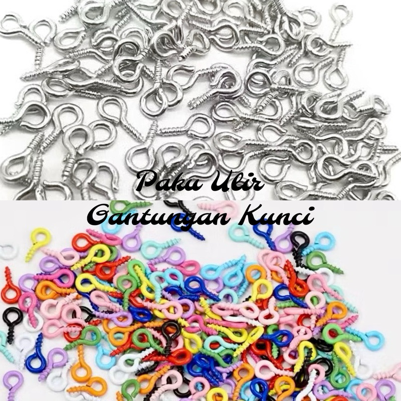 20pcs/ Paku Ulir Besi Gantungan Kunci 10mm, Paku Ulir Besi 10mm