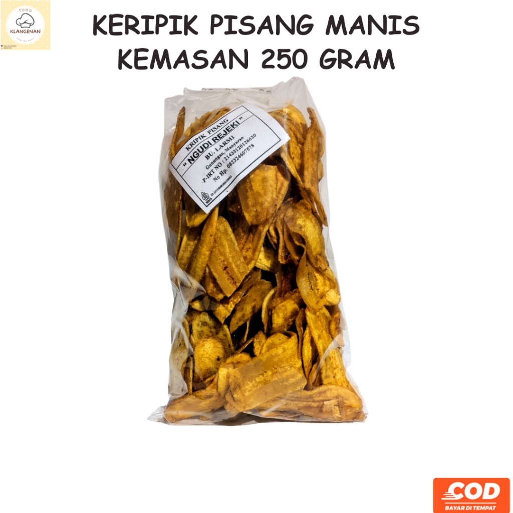 

Keripik Pisang Rasa Manis Kemasan 250 Gram