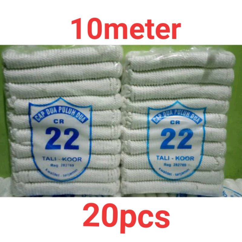 

Tali Marlon 10 meter 20pcs Tali kor cap 22 pramuka