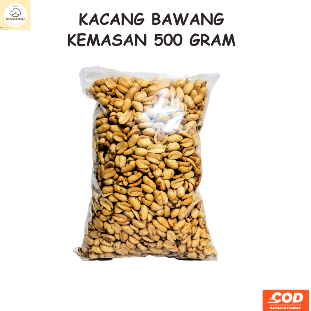 

Kacang Bawang Original Gurih Asin Kemasan 500 Gram Dijamin Renyah Dan Enak