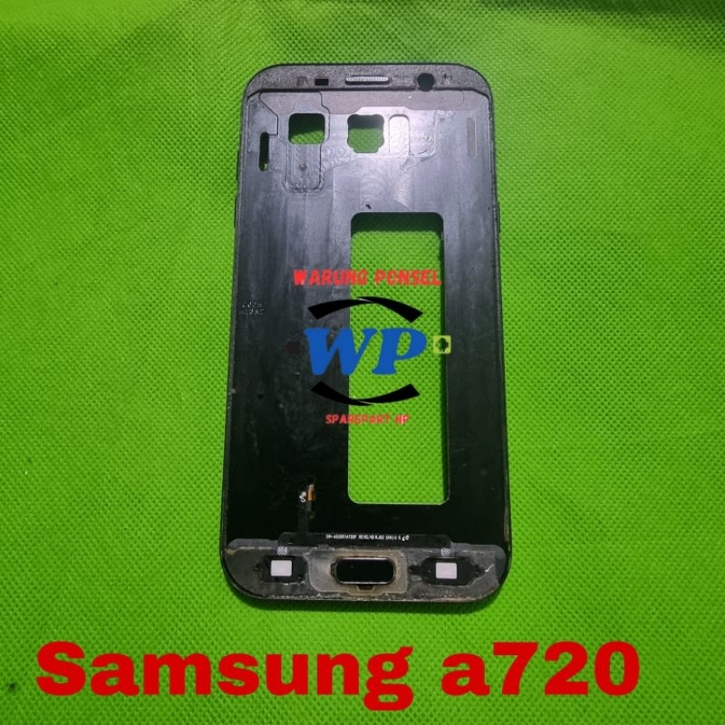 FRAME LCD DUDUKAN LCD TOMBOL TENGAH SAMSUNG A720 A7 2017 ORI COPOTAN NORMAL