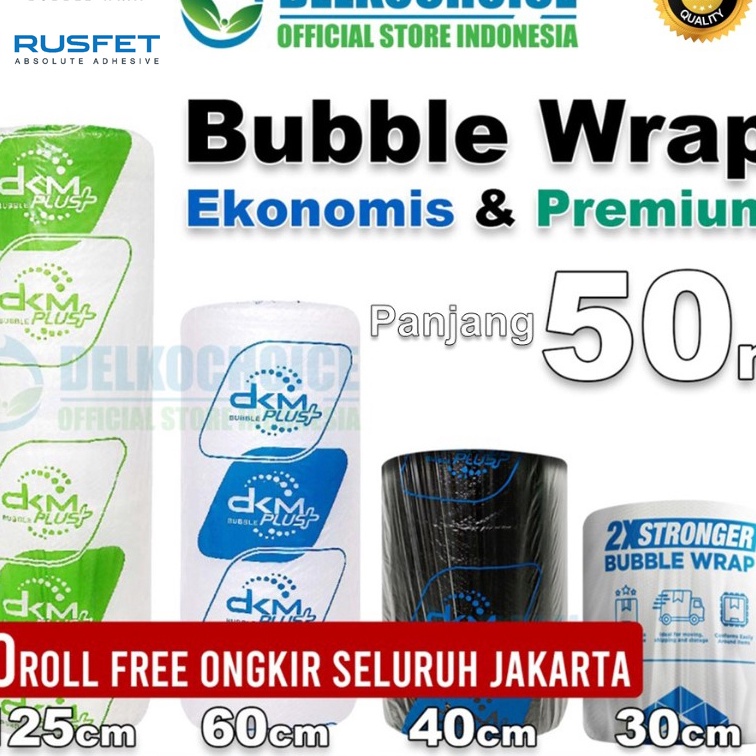 

Terbaik Plastik Bubble Wrap 5Meter Bubblewrap DKM Plus Roll