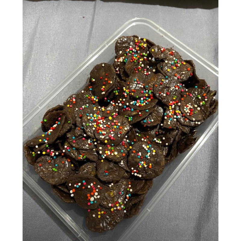 

Keripik pisang lumer+topping