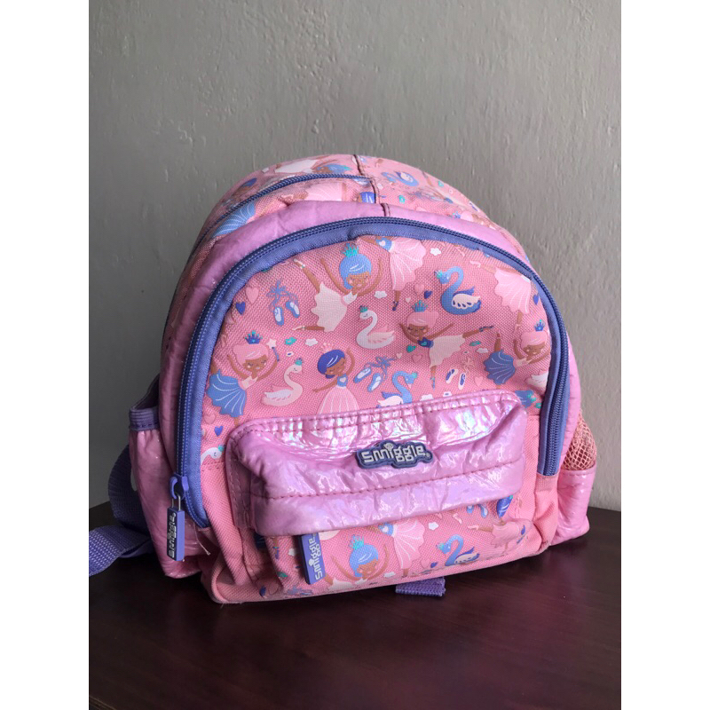 Preloved Smiggle teeny tiny backpack balerina pink original