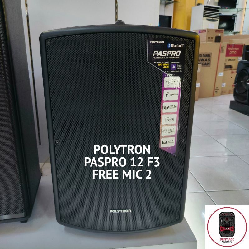 SPEAKER POLYTRON TYPE PAS 12F3 DIJAMIN SUPER BASS FREE MIC WIRELES 2