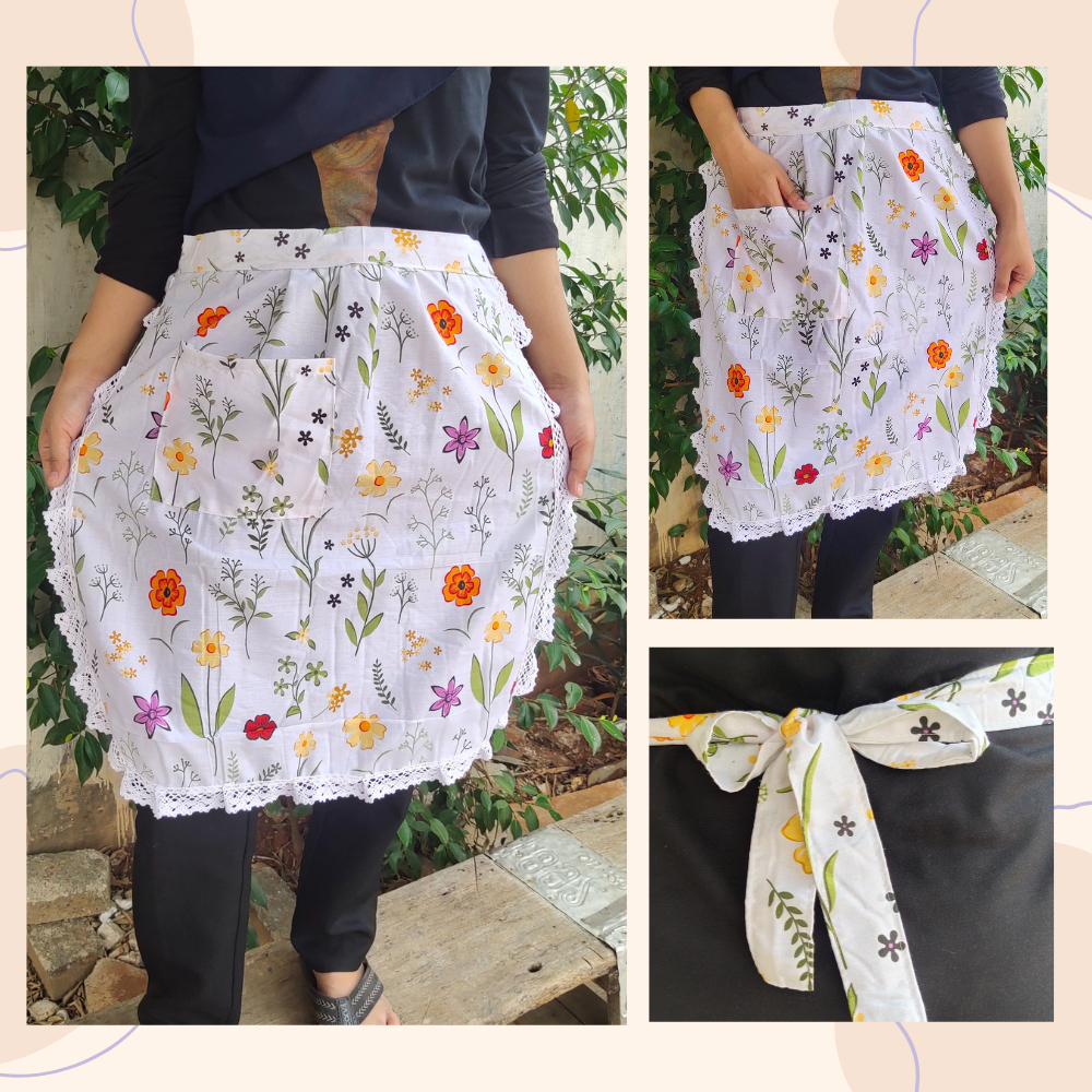 Celemek Cantik Dan Shabby Setengah Badan