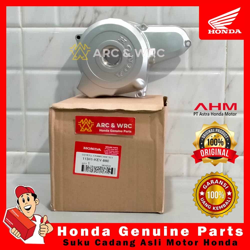 Cover L Crankcase Tutup Bak Magnet Supra 100 Silver // 11341KEV880