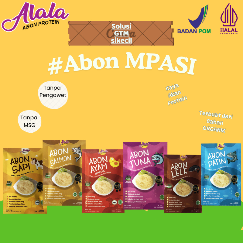 

BAYI Abon MPASI tanpa MSG & Pengawet - Abon ALALA Abon MPASI Bayi 15gr