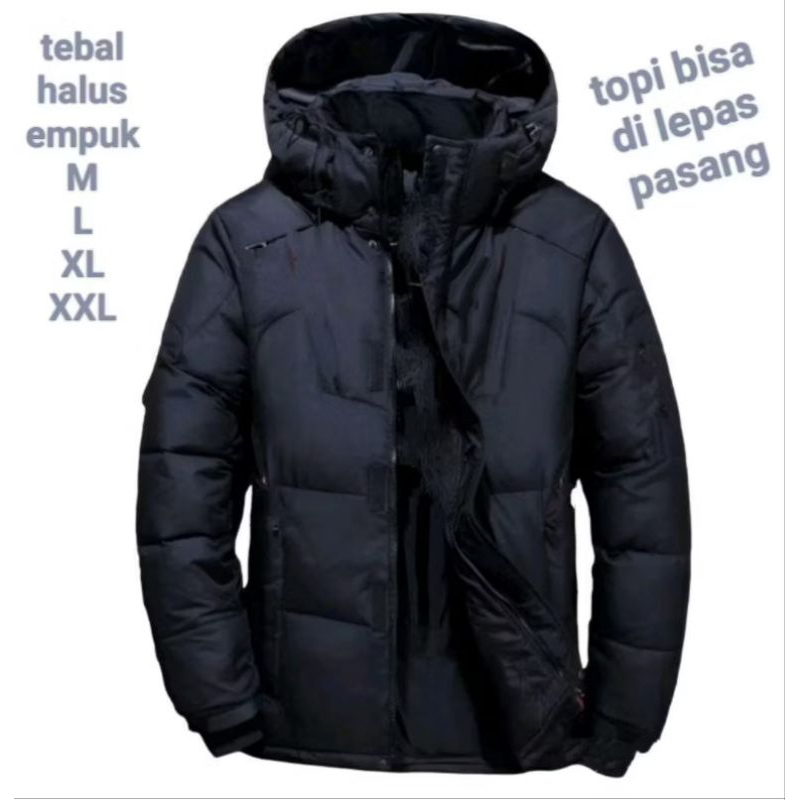 JAKET PUFFER GELEMBUNG PARASIT OUTDOOR/JAKET PARASIT WATERPOOF BAHAN TEBAL PRIA/WANITA.M.L.XL.XXL.XX
