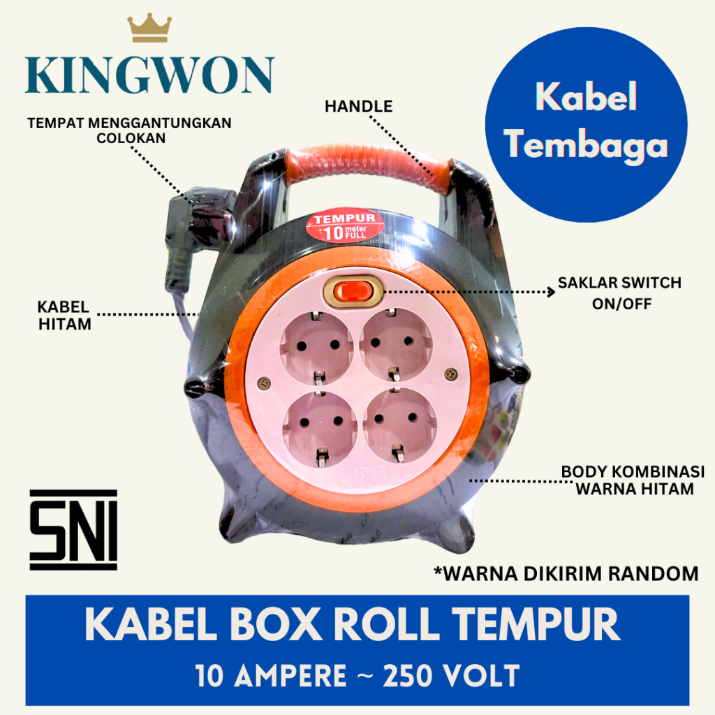 ROLL KABEL BOX KABEL 5 M 10 M 15 M COLOKAN LISTRIK STOP KONTAK+KABEL ELECTRICAL SWITCH ON BESTSELLER