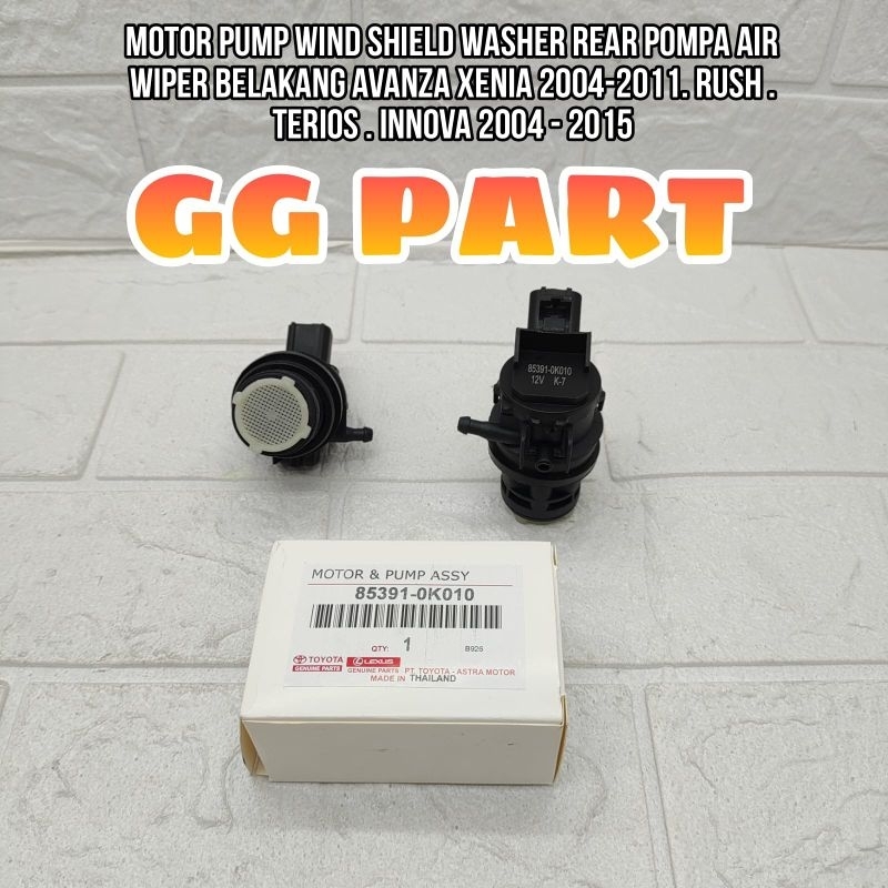 MOTOR WASHER REAR DINAMO SEMPROT AIR WIPER BELAKANG TOYOTA AVANZA XENIA INOVA LAMA