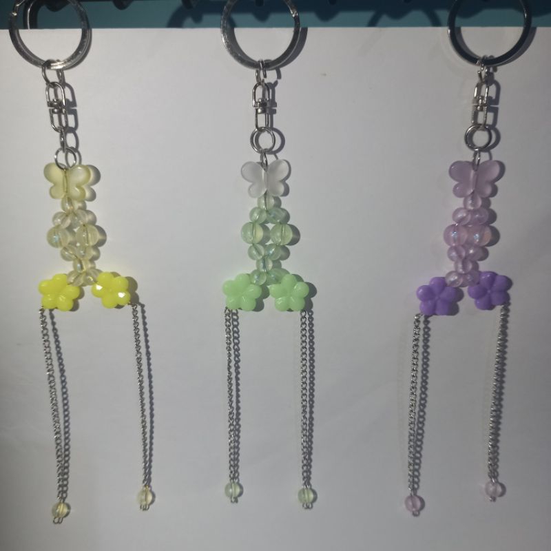 gantungan kunci korea | garden flower butterfly | phone charm | bag charm