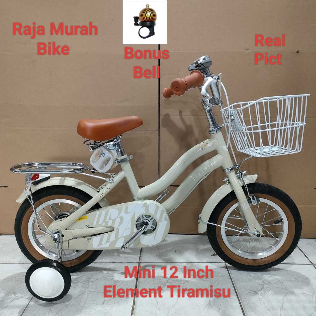 sepeda anak perempuan  mini 12 inch element tiramisu sepeda anak mini 12 inch element tiramisu seped